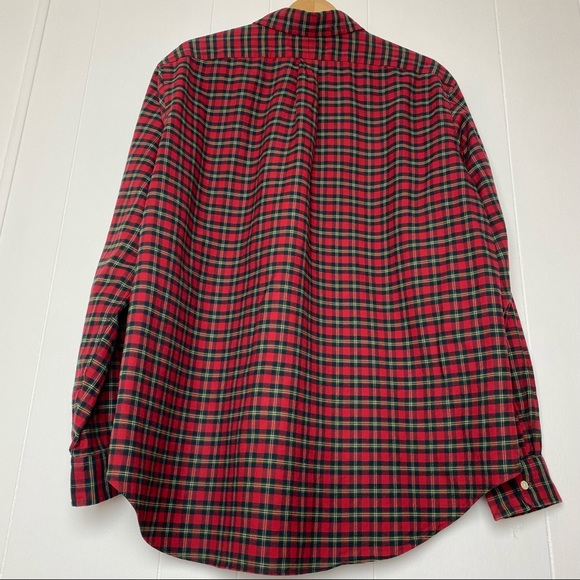 Ralph Lauren Red & Black Plaid Button Up Shirt Men’s Size XL - Picture 7 of 10